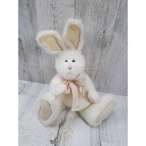 Vintage Boyds Rabbit Bunny Jointed Plush Thumpster Yellow Pink Check Stuffed Toy